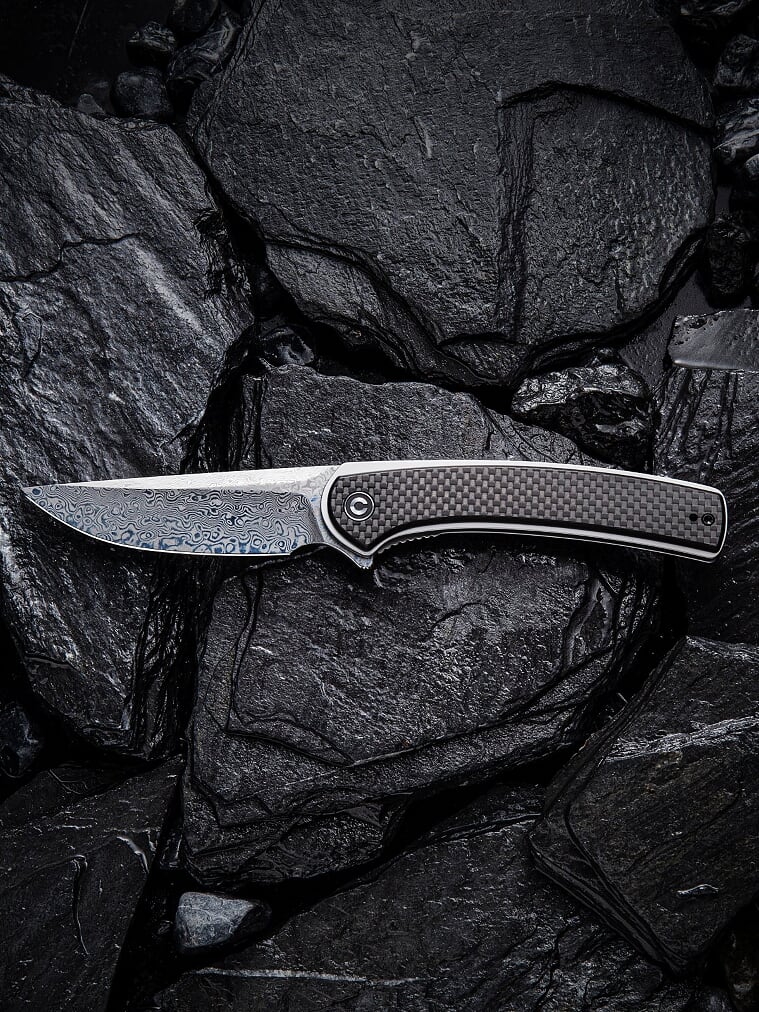 We Knife Company - CIVIVI Asticus Liner Lock Knife CF/ G-10 (3.8" Damascus)