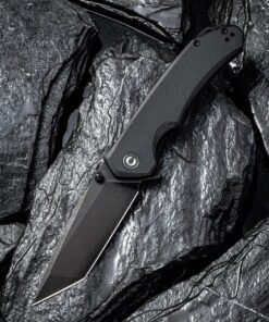 We Knife - CIVIVI Brazen Black Stonewashed Black G10 Flipper Knife