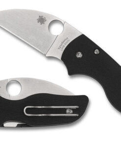 Spyderco C230GPWC Lil' Native Compression Lock Folding Knife CPM S30V Satin Plain Wharncliffe Blade with Black G10 Handles