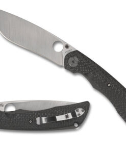 Spyderco Nati Amor Subvert Sprint Run Knife CPM 20CV Plain Edge Blade with Carbon Fiber and Titanium Handles