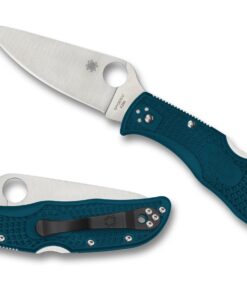 Spyderco C243FPK390 Endela Blue Lightweight K390 PlainEdge Blade Knife