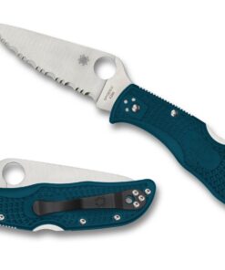 Spyderco C243FSK390 Endela Lightweight Lockback Blue FRN (3.4" Serr)