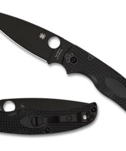 Spyderco C244PBBK Native Chief Black Lightweight Lockback Knife Black Plain Blade with Black FRN Handles
