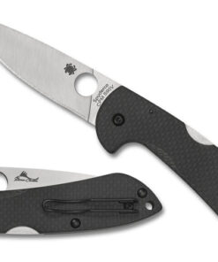 Spyderco C247CFP Siren Sprint Run CPM S90V Plain Edge Blade with Carbon Fiber Handles Knife