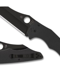 Spyderco C253GPBBK YoJumbo Compression Lock Knife Black G-10 (4" Black)