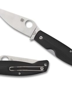 Spyderco C257GP Pattadese Black G-10 M390 PlainEdge Knife