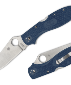 Spyderco C258PCBL Stretch 2 XL Lightweight Folder with CPM SPY27 PlainEdge Blade and Cobalt Blue FRN Handles