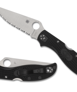 Spyderco C258SBK Stretch 2 XL Lightweight Folding Knife VG10 SpyderEdge Blade with Black FRN Handles