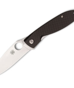 Spyderco C274CFP Mantra 4 Liner Lock Plain Blade Carbon Fiber/G10 Laminate Handles and Reversible Wire Clip