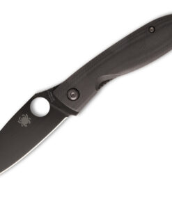 Spyderco C274GBBKP Mantra 4 Black Oxide 8Cr13MoV Blade Liner Lock Knife Black G10 Handle