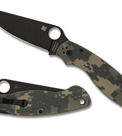 Spyderco C36GPCMOBK2 MILITARY™ 2 Compression Lock Folder Black DLC CPM-S30V Plain Blade with Camo G10 Handles