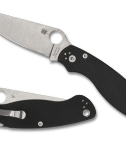Spyderco C36GP2 MILITARY™ 2 Knife Plain Edge Satin Blade with Black G10 Handles