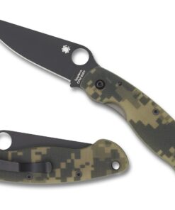 Spyderco C36GPCMOBK MILITARY™ Model Digital Camo G-10 Knife / Black Plain Edge (S30V)