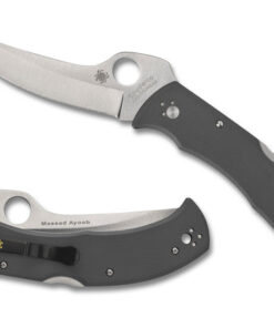 Spyderco C60GPGY Massad Ayoob Sprint Run CRU-WEAR PlainEdge Blade with Gray G-10 Scales (3.69" Satin)