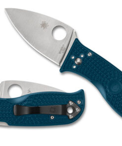 Spyderco C69PBL3K390 LIL' Temperance 3 Lightweight Compression Lock Knife K390 Satin PlainEdge Blade with Blue FRN Handles
