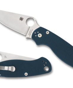 Spyderco C81GPCBL2 Paramilitary 2 Compression Lock Knife Plain CPM SPY27™ Blade with Cobalt Blue G10 Handles