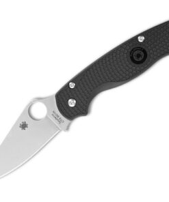 Spyderco C81PBK2 Paramilitary 2 Lightweight Plain Satin CTS BD1N Blade with Black FRN Handle