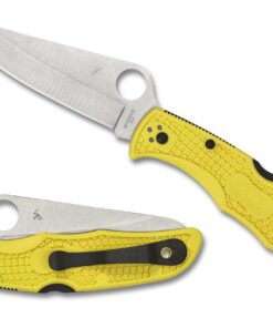 Spyderco C91PYL2 Pacific Salt 2 FRN Yellow Plain Blade H1 Knife