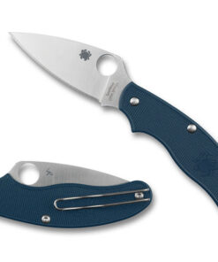 Spyderco C94PCBL UK Penknife Blue Lightweight CPM SPY27 PlainEdge Blade with Cobalt Blue FRN Handles