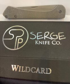 Serge Knives Production Wildcard Bohler M390 Blade with Stonewashed Titanium Handles