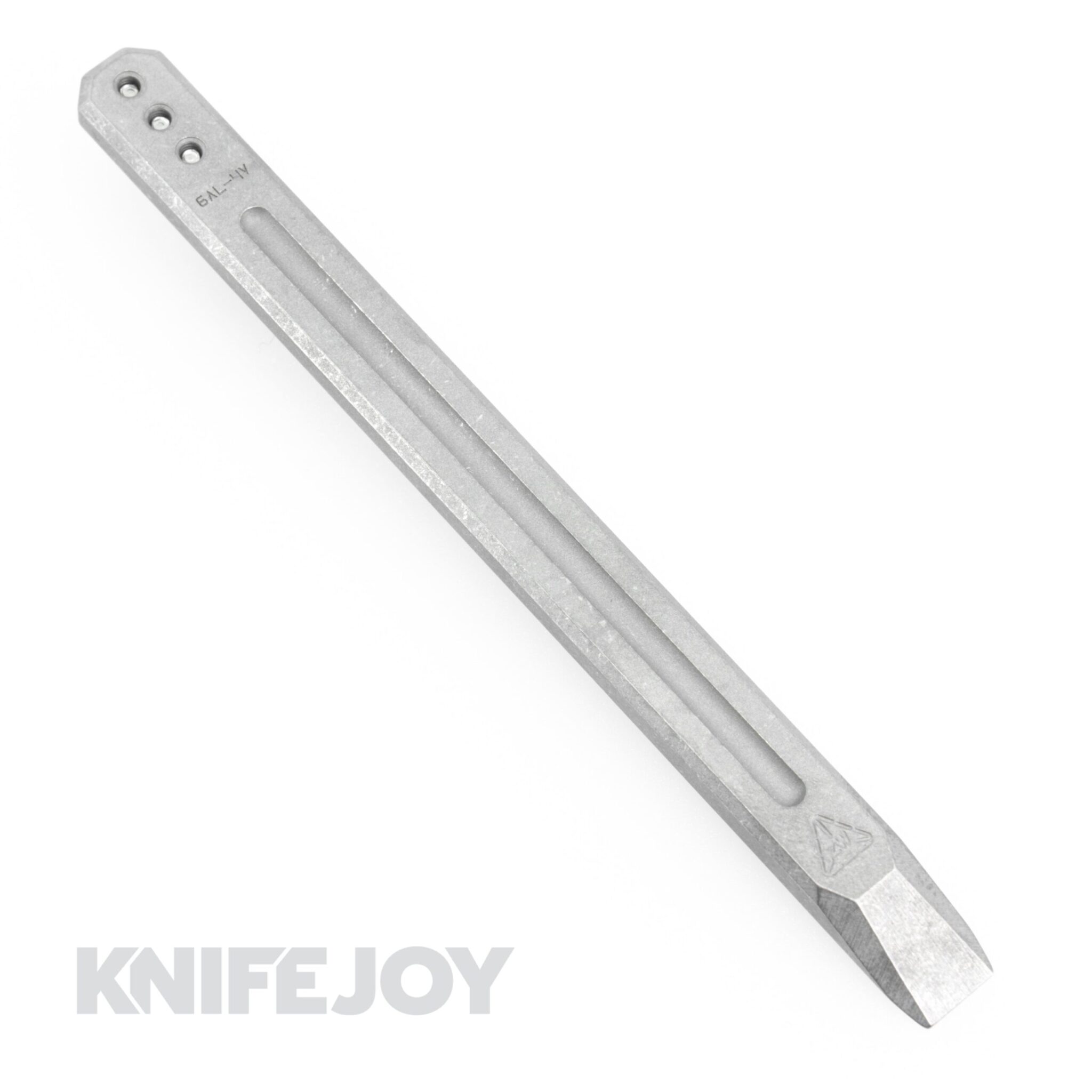 Zach Wood Custom Tools 4.50" Titanium Pen Pry with Pocket Clip