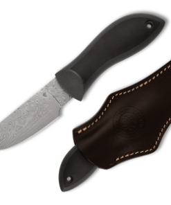Spyderco FB01PGYD Moran Fixed Blade with Upswept Gray Damasteel Blade and FRN / Kraton Handle