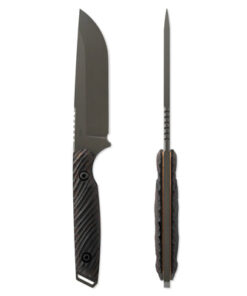 Toor Knives Field 2.0 Fixed Blade/ Spanish Moss Drop Point Blade with Fluted Walnut Handles