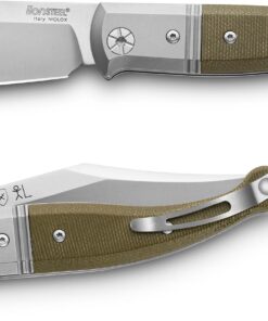 Lionsteel LSTGT01CVG Gitano Green Canvas Micarta Slip Joint Knife