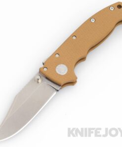 Demko Knives AD20 KnifeJoy Exclusive Bowie 20CV No Slot Blade with Brown G10 Handles