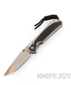Chris Reeve Knives Small Sebenza 31 Drop Point Polished Magnacut Blade with Glass Blasted Titanium / Polished Bog Oak Inlay Handle