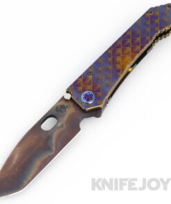Medford Knives 187DPT D2 Vulcan Tanto Blade with Bronze "Art Deco" Handles/ Flamed Hardware and Bronze Clip