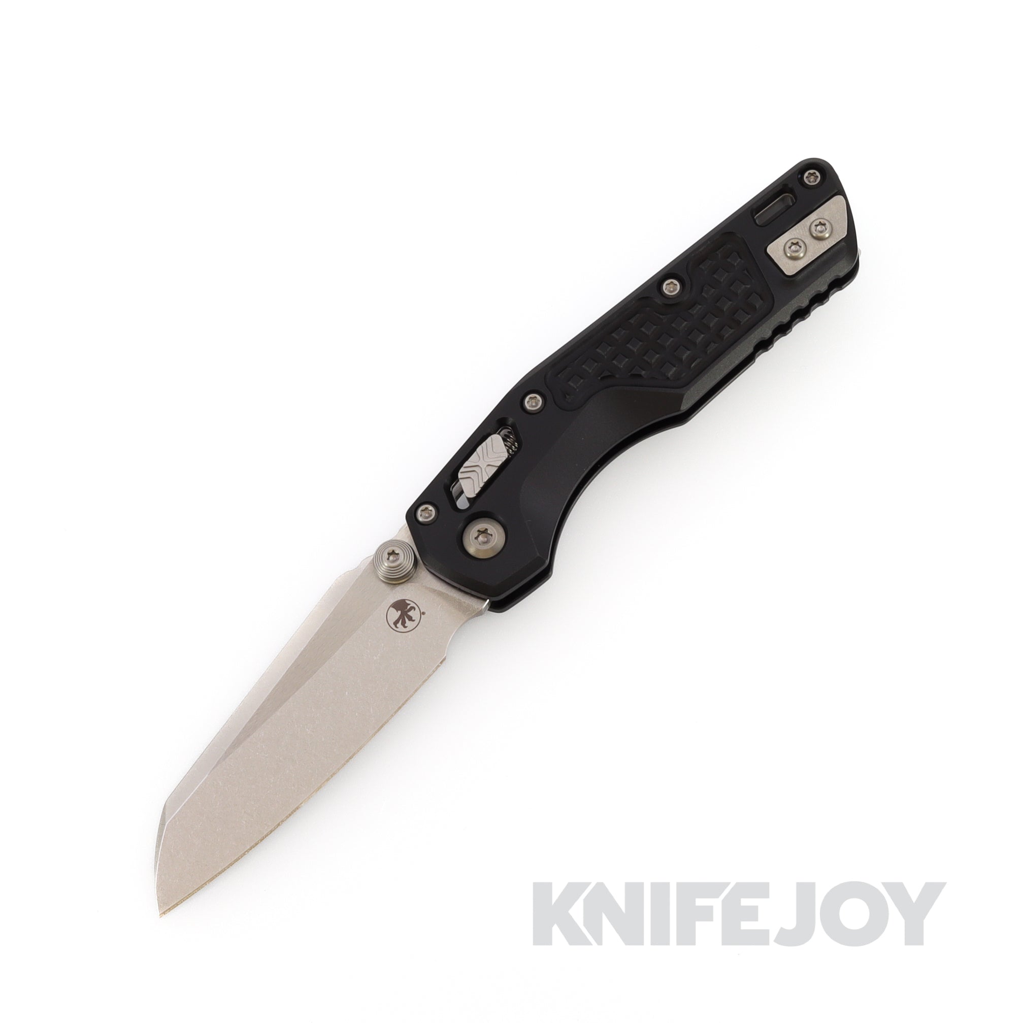 MICROTECH Standard Issue 210M-10FR MSI Mini RAM-LOK Folder Single Edge Stonewash Standard Blade with Frag Aluminum Handles