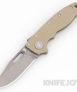 Demko Knives AD20.53VTANG10-CP 3V Clip Point Blade with Coyote Tan G10 Handles