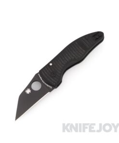Spyderco C264GMCBKP MicroJimbo Salt Compression Lock Knife Plain Wharncliffe Magnacut DLC Black Blade with Black Textured G10 Handles