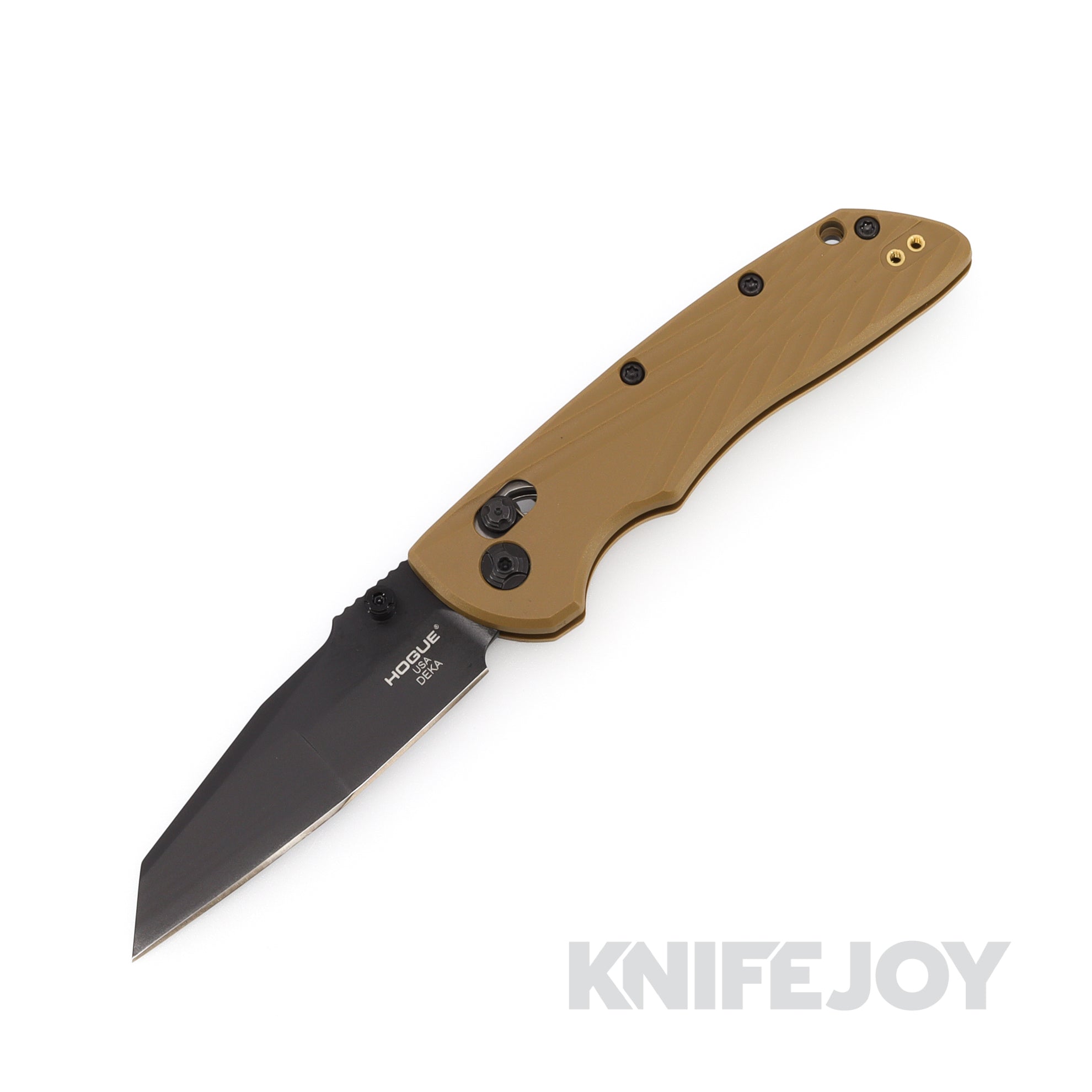 Hogue HOGK24367 Deka ABLE Lock™ Folder Wharncliffe Blade Black Finish with FDE Polymer Handles