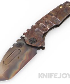 Medford Knives Praetorian Genesis "T" S45VN Vulcan Tanto Blade with Scorched Earth Handle / Old School Tumbled PVD Hardware and Clip