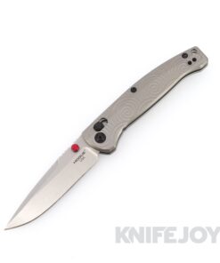 Hogue 24491-LIM Mysto Collector Series ABLE Lock™ Manual Folder Clip Point Magnacut Blade with Red Thumbstuds and Tumbled Titanium Textured Handles
