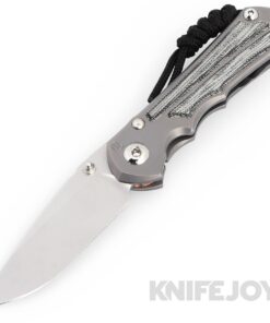 Chris Reeve Knives Small Inkosi Plain Drop Point Magnacut Blade with Glass Blasted Black Canvas Micarta Inlay Titanium Handles