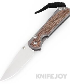Chris Reeve Knives Small Sebenza 31 Drop Point Magnacut Blade with Glass Blasted Natural Canvas Micarta Inlay/ Titanium Handles