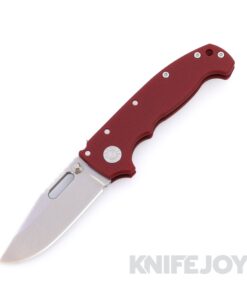 Demko Knives MGAD20 V1 Clip Point 3V Blade with Red Textured G10 Handles
