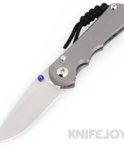 Chris Reeve Knives Small Inkosi Plain Drop Point Magnacut Blade with Glass Blasted Plain Titanium Handles
