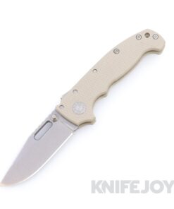 Demko Knives MGAD20 V1 Clip Point 3V Blade with Tan Textured G10 Handles