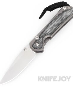 Chris Reeve Knives Small Sebenza 31 Drop Point Magnacut Blade with Glass Blasted Black Canvas Micarta Inlay Titanium Handles