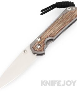 Chris Reeve Knives Small Sebenza 31 Plain Insingo Magnacut Blade with Glass Blasted Natural Canvas Micarta Inlay Titanium Handles