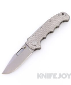 Demko Knives MGAD20S V1 Clip Point Magnacut Blade with Finger Groove Titanium Textured Handles