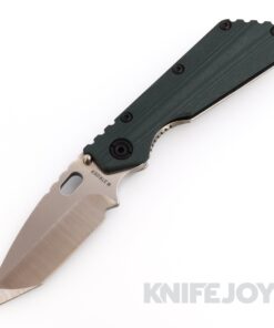Mick Strider Knives SMF CC Hand Ground Tanto S30V Blade with Green G10 / Titanium Handle