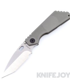 Mick Strider Knives SMF Tanto Grind S30V Blade with Grey Flag Engraved Aluminum / Titanium Handle