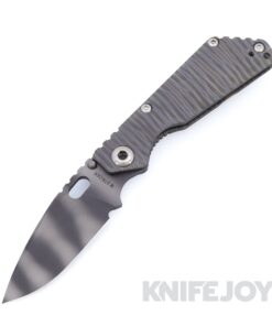 Mick Strider Custom Knives SnG CC Tiger Stripe Spearpoint Magnacut Blade with Strider Stripe Titanium Handle