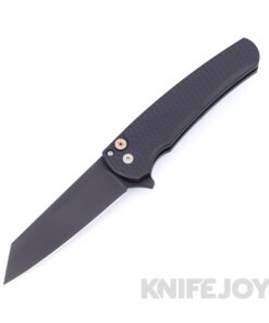Pro-tech Knives SHOT26.Malibu.1 Malibu Flipper DLC Black Reverse Tanto Magnacut Blade with Black Dragon Scales Aluminum Handles / Mosaic Pin Button / Satin Hardware / Black Clip