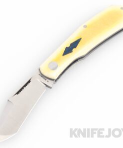 Grayson Jennings Custom Knives X-Wing SlipJoint Ground Magnacut Blade with Westinghouse Aim/ Westinghouse Blue Glass Shield Handles/ Blue G10 Liners